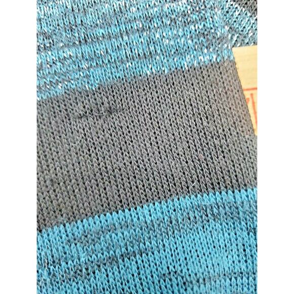 Y2k Only Nine Sweater Top XL Black V-Neck Sharkbite 3/4 Sleeve Shirt Womens Size - Picture 6 of 8